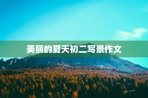 美丽的夏天初二写景作文