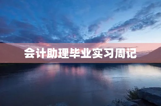 会计助理毕业实习周记