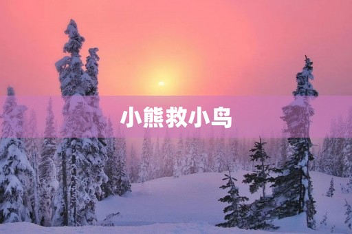 小熊救小鸟 小熊救小鸟