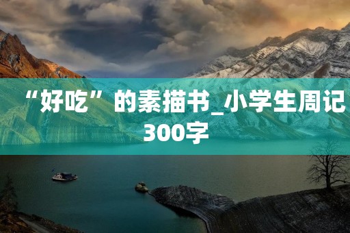 “好吃”的素描书_小学生周记300字 “好吃”的素描书_小学生周记300字
