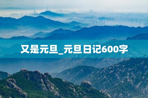 又是元旦_元旦日记600字 又是元旦_元旦日记600字