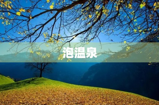 泡温泉