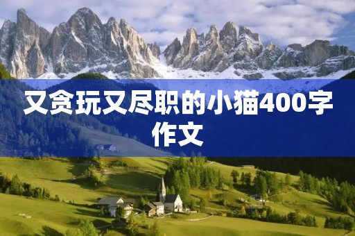 又贪玩又尽职的小猫400字作文