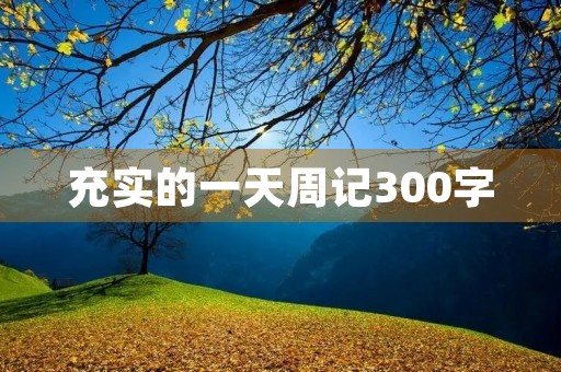充实的一天周记300字 充实的一天周记300字