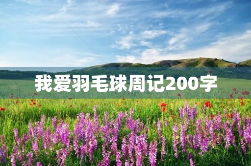 我爱羽毛球周记200字