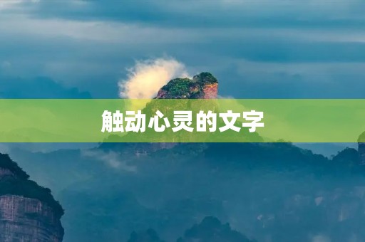 触动心灵的文字