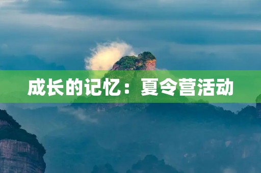 成长的记忆:夏令营活动 成长的记忆:夏令营活动