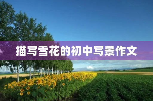 描写雪花的初中写景作文 描写雪花的初中写景作文