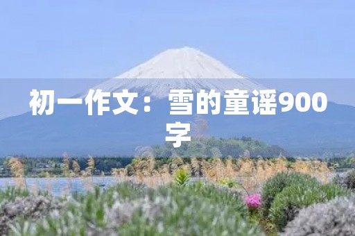 初一作文:雪的童谣900字 初一作文:雪的童谣900字