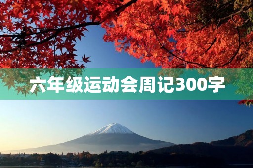 六年级运动会周记300字 六年级运动会周记300字