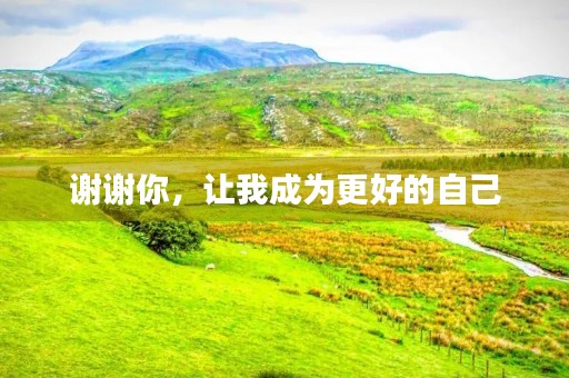谢谢你，让我成为更好的自己