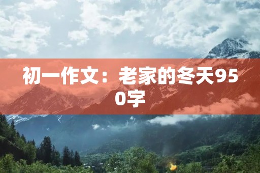 初一作文：老家的冬天950字