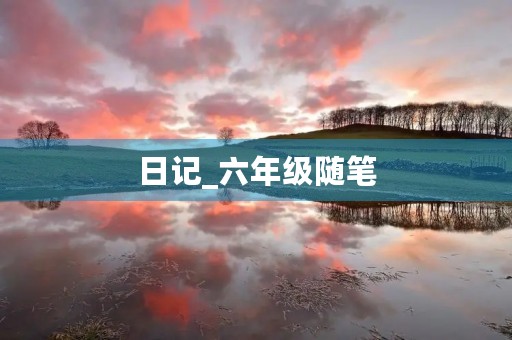 日记_六年级随笔