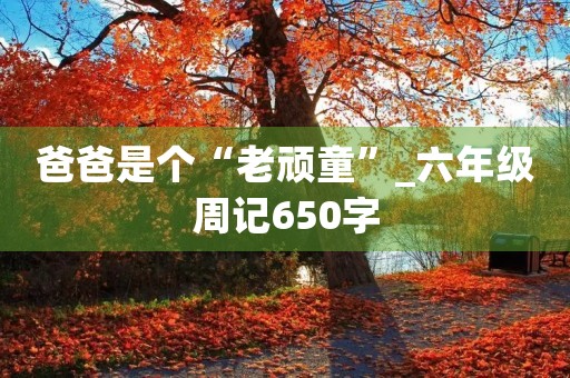 爸爸是个“老顽童”_六年级周记650字