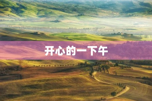 开心的一下午 开心的一下午
