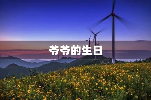 爷爷的生日 爷爷的生日