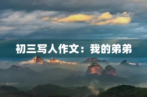 初三写人作文:我的弟弟 初三写人作文:我的弟弟