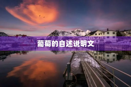 葡萄的自述说明文 葡萄的自述说明文