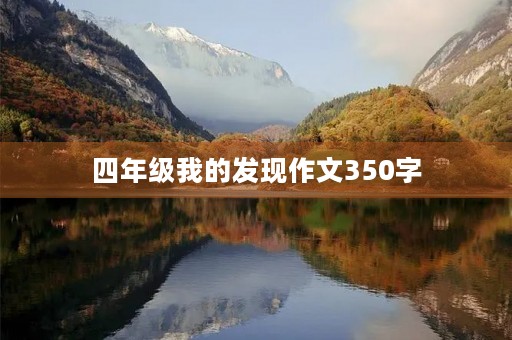 四年级我的发现作文350字