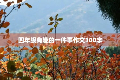 四年级有趣的一件事作文300字 四年级有趣的一件事作文300字