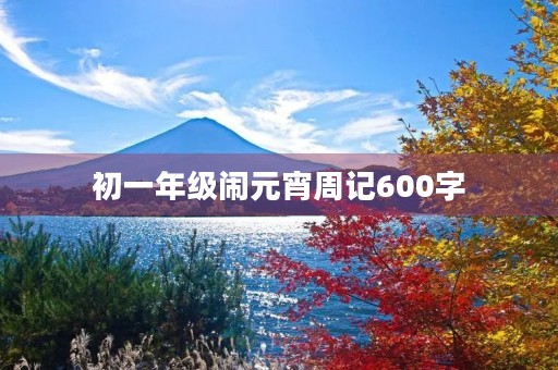 初一年级闹元宵周记600字 初一年级闹元宵周记600字