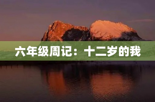 六年级周记:十二岁的我 六年级周记:十二岁的我