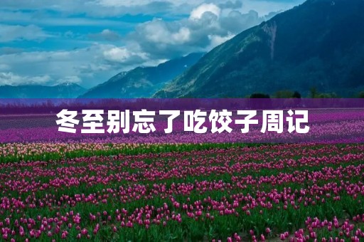 冬至别忘了吃饺子周记 冬至别忘了吃饺子周记