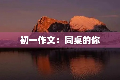 初一作文：同桌的你