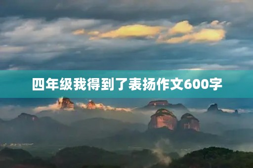 四年级我得到了表扬作文600字 四年级我得到了表扬作文600字