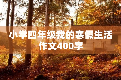 小学四年级我的寒假生活作文400字 小学四年级我的寒假生活作文400字