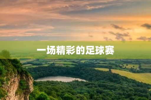 一场精彩的足球赛