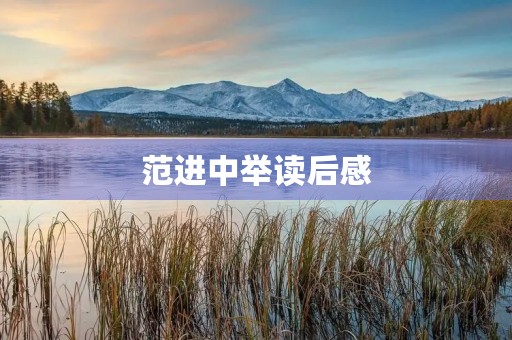 范进中举读后感 范进中举读后感