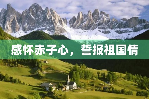 感怀赤子心,誓报祖国情 感怀赤子心,誓报祖国情