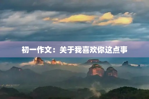 初一作文:关于我喜欢你这点事 初一作文:关于我喜欢你这点事