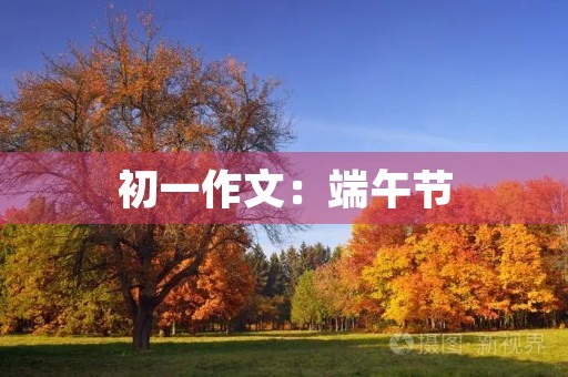 初一作文:端午节 初一作文:端午节