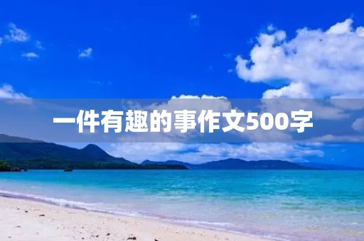 一件有趣的事作文500字
