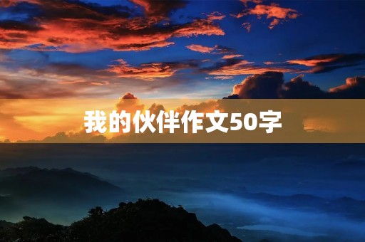 我的伙伴作文50字 我的伙伴作文50字