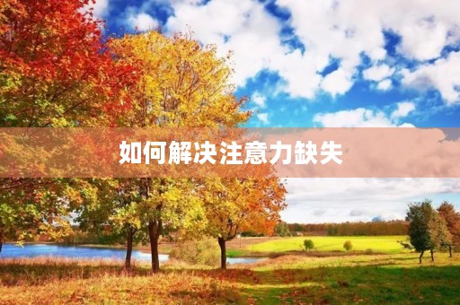 如何解决注意力缺失 如何解决注意力缺失