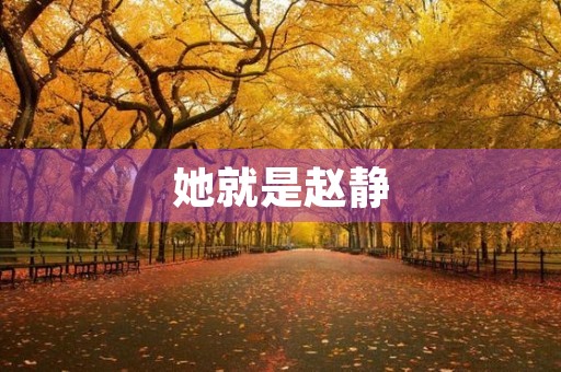 她就是赵静 她就是赵静