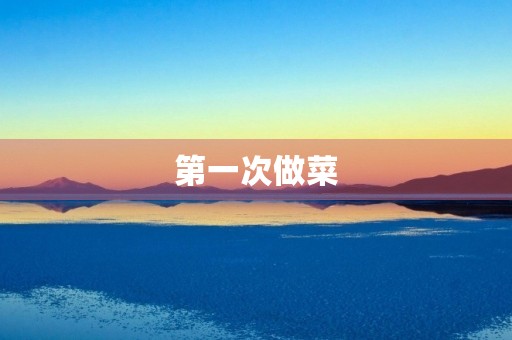 第一次做菜 第一次做菜