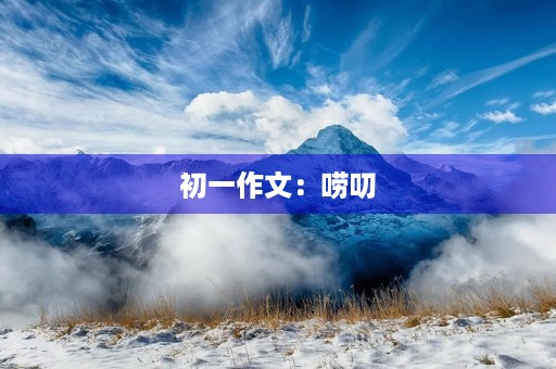 初一作文：唠叨