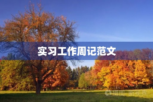 实习工作周记范文