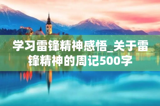 学习雷锋精神感悟_关于雷锋精神的周记500字