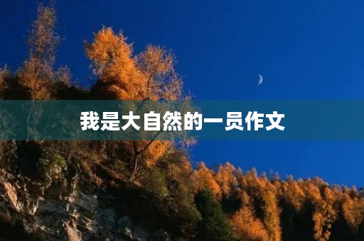 我是大自然的一员作文