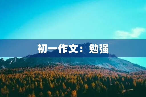 初一作文：勉强