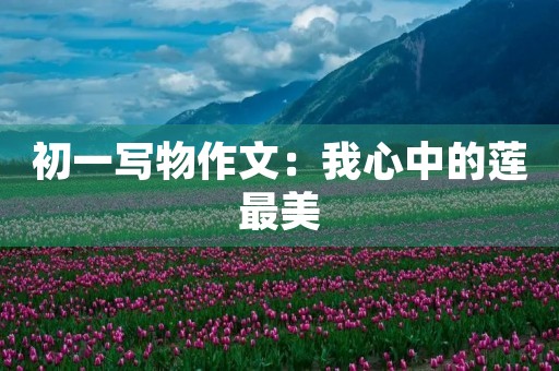 初一写物作文:我心中的莲最美 初一写物作文:我心中的莲最美