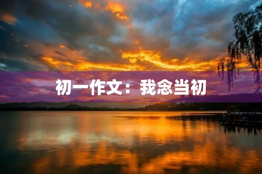 初一作文：我念当初