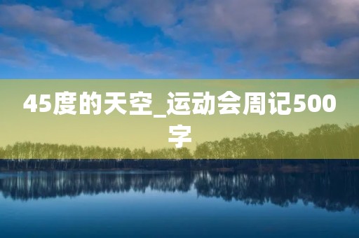 45度的天空_运动会周记500字