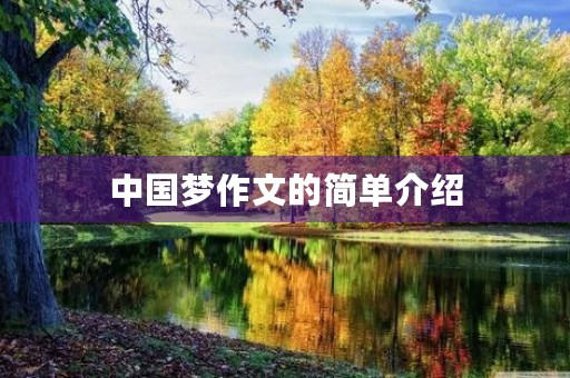 中国梦作文的简单介绍