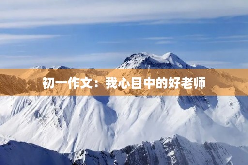 初一作文:我心目中的好老师 初一作文:我心目中的好老师
